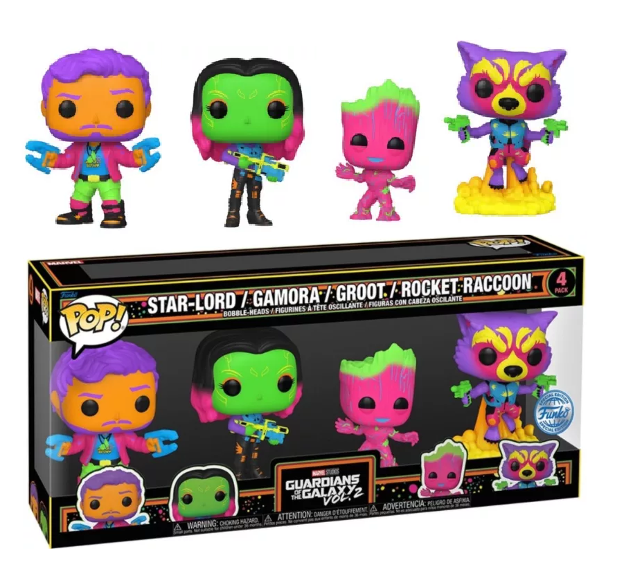 Pop Movies: Guardians of the Galaxy Vol. 2 4-Pack (Black Light)