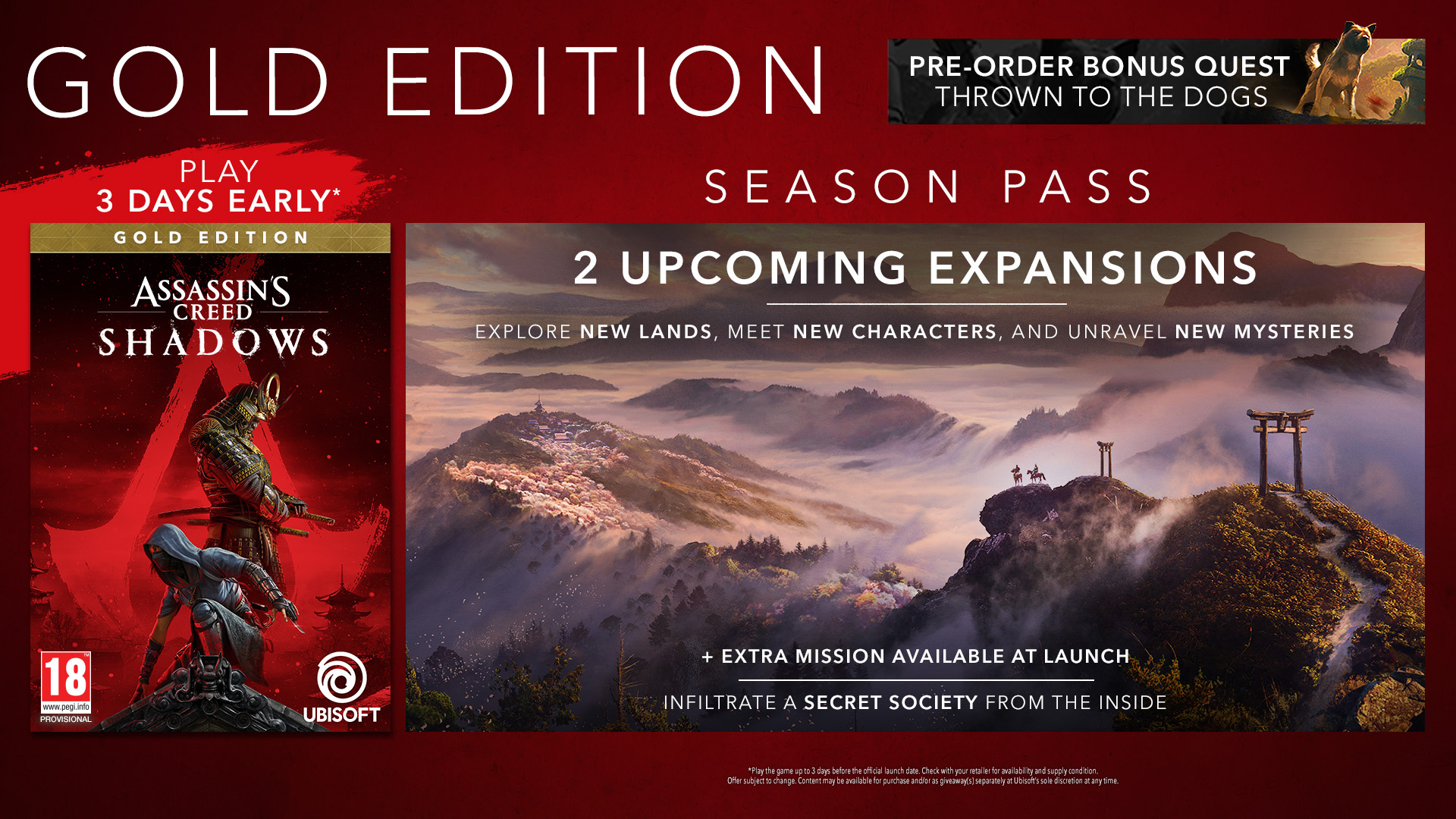 Assassin’s Creed Shadows Gold Edition + Pre-Order Bonus - PS5