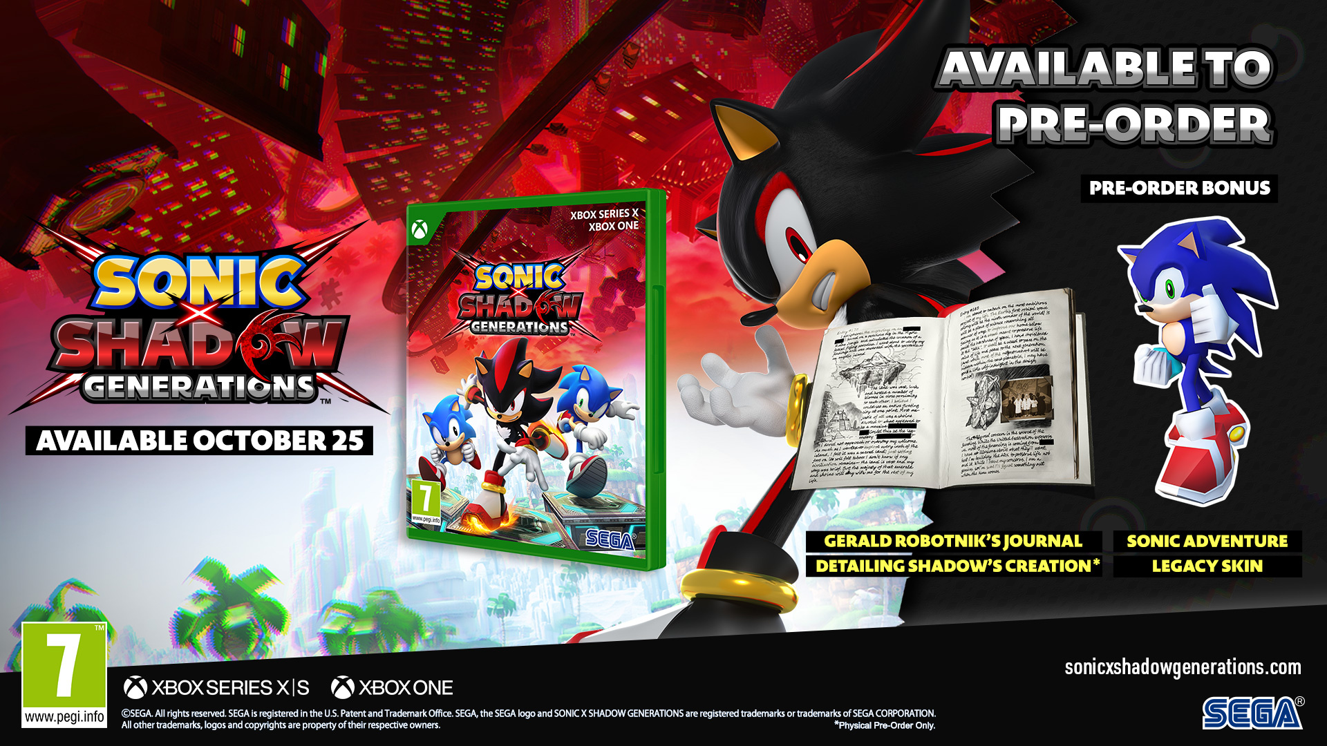Sonic x Shadow Generations + Pre-order Bonus - Xbox One & Xbox Series X