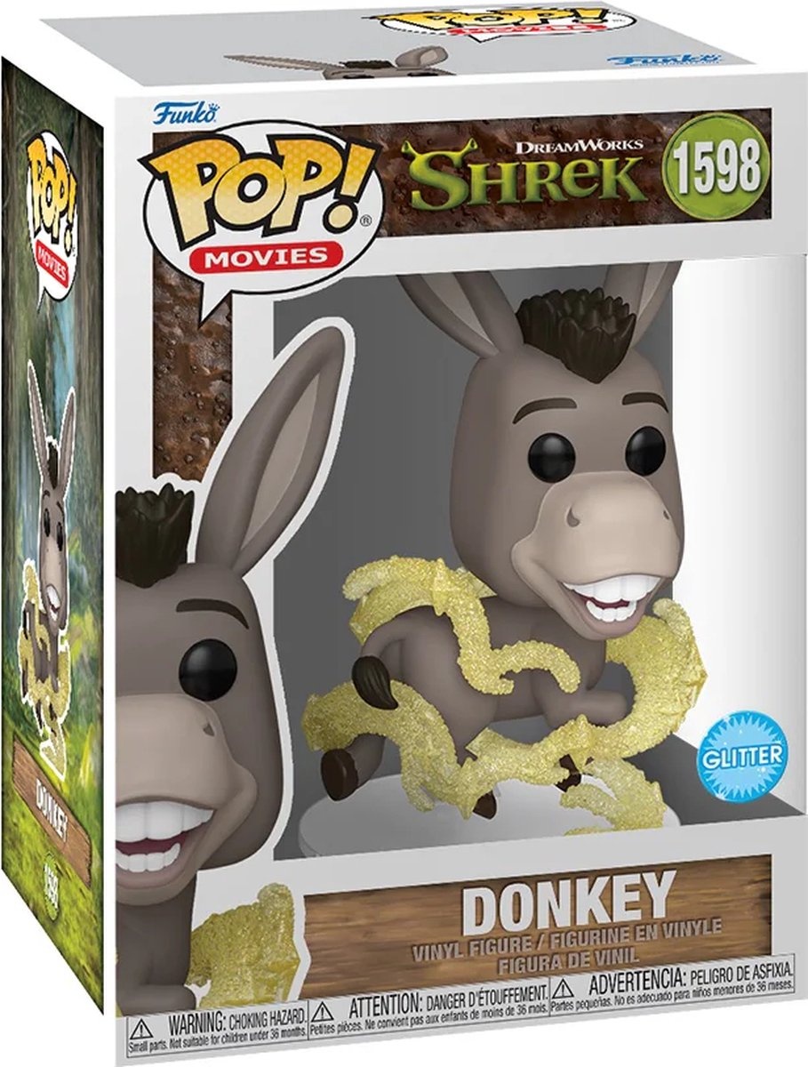 Pop Movies: Shrek - Donkey 'Glitter' Funko Pop #1598