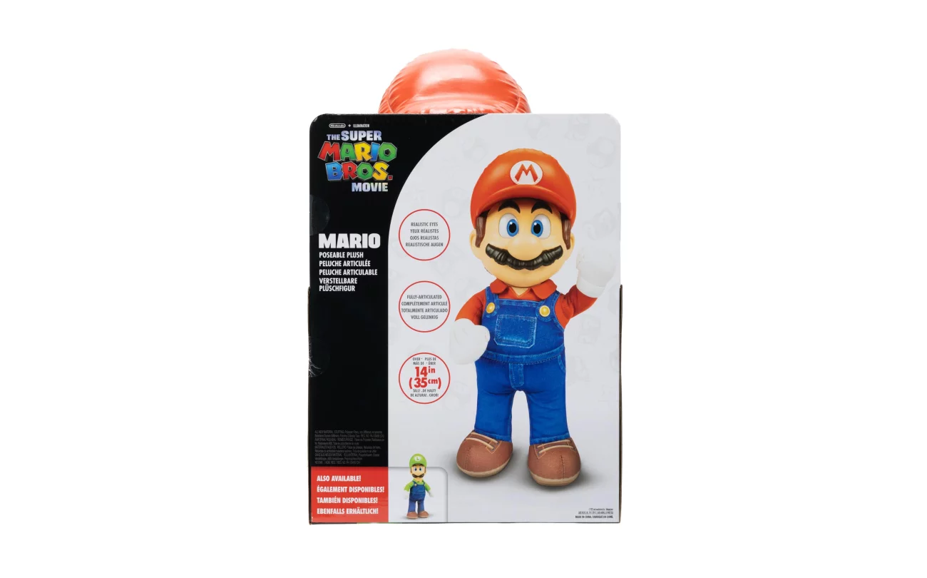 Super Mario Bros Film – Mario Roto Plüschfigur (38 cm)