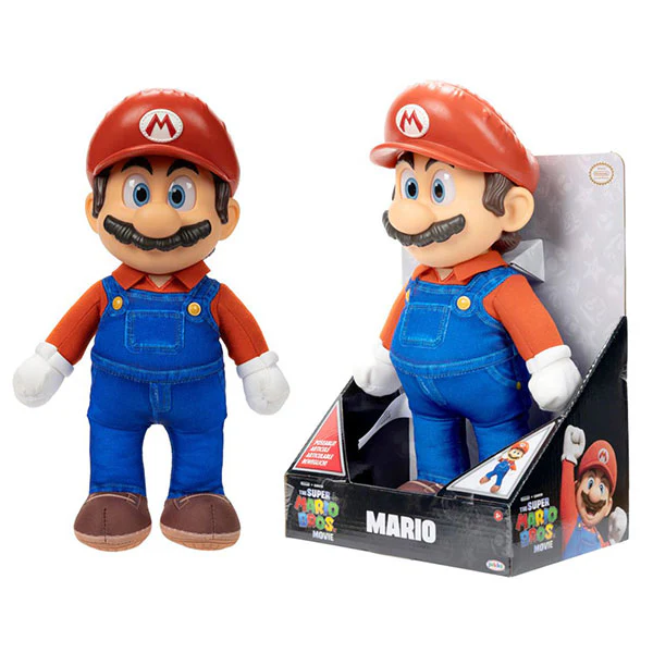 Super Mario Bros Film – Mario Roto Plüschfigur (38 cm)