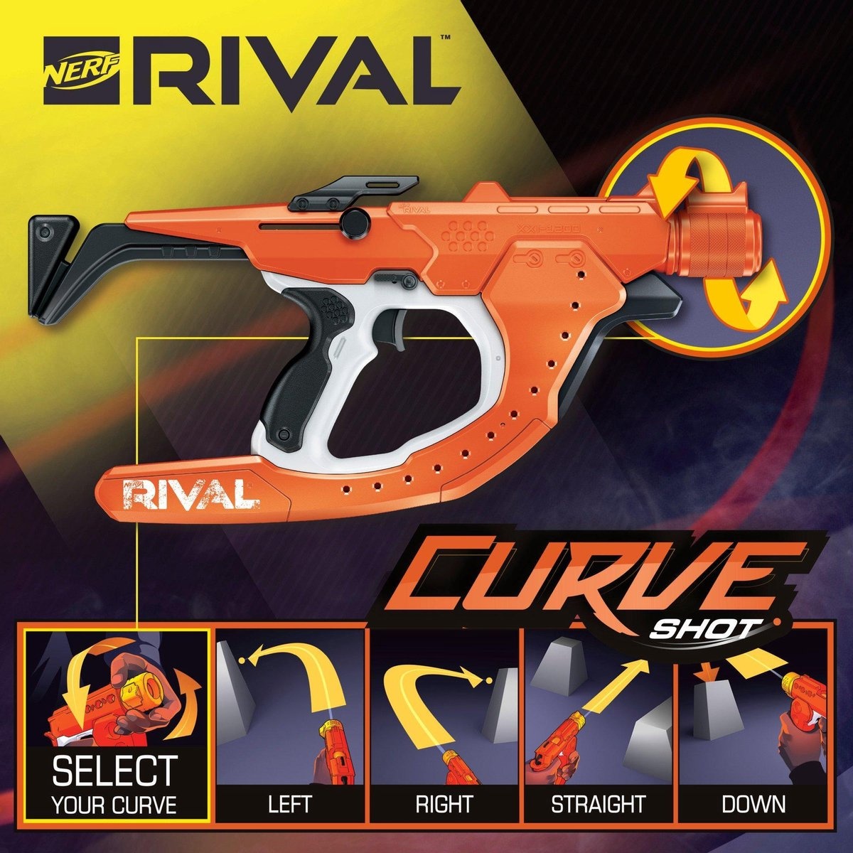 NERF Rival Curve Shot Sideswipe XXL