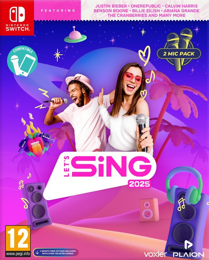 Let's Sing 2025 + 2 Microphones - Nintendo Switch