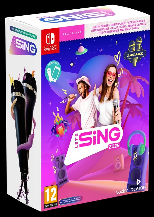 Let's Sing 2025 + 2 Microphones - Nintendo Switch