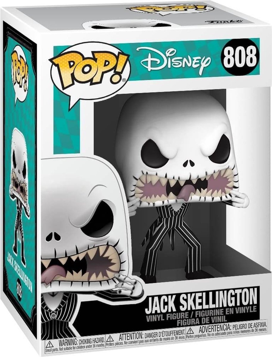Pop Disney: The Nightmare Before Christmas - Jack Skellington (Scary Face) Funko Pop #808