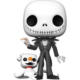 Pop! Disney: Jumbo The Nightmare Before Christmas - Jack Skellington With Zero Funko Pop (25cm) #809