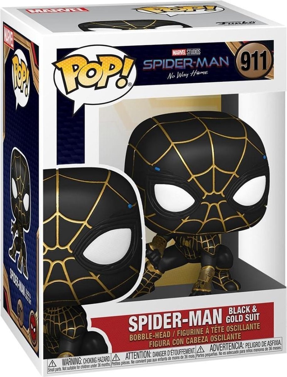 Pop Marvel: Spider-Man: No Way Home - Spider-Man (Black & Gold Suit) Funko Pop #911