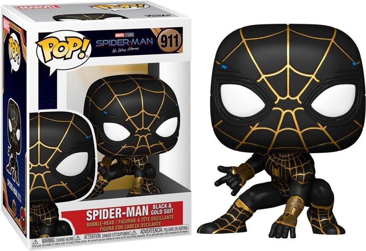 Pop Marvel: Spider-Man: No Way Home - Spider-Man (Black & Gold Suit) Funko Pop #911