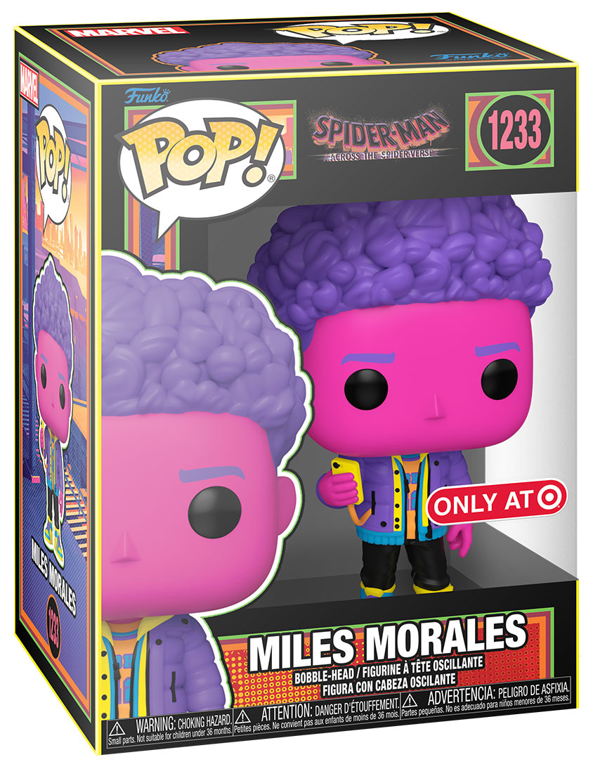 Pop Marvel: Spider-Man: Across the Spider-Verse - Miles Morales (Blacklight) Funko Pop #1233