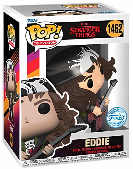 Pop Television: Stranger Things - Eddie With Guitar (Metallic) Funko Pop  #1462