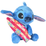 Stitch with Surfboard Pluche Knuffel (25 cm)