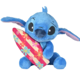 Stitch with Surfboard Pluche Knuffel (25 cm)
