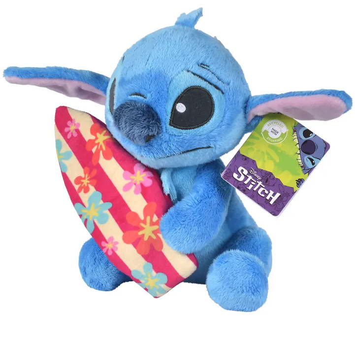 Stitch with Surfboard Plush (25 cm)