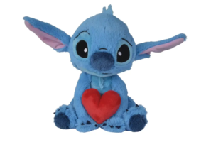 Stitch Holding Heart Pluche Knuffel (25 cm)