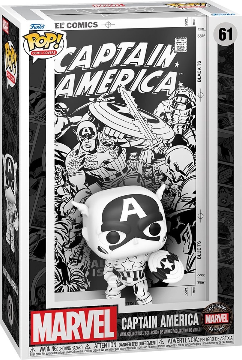 Pop Comic Cover: Marvel 85th Anniversary - Captain America Funko Pop #61