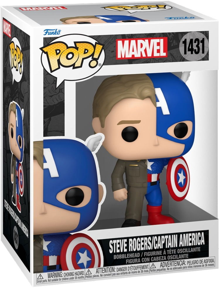Pop Split: Marvel - Steve Rogers/Captain America Funko Pop #1431