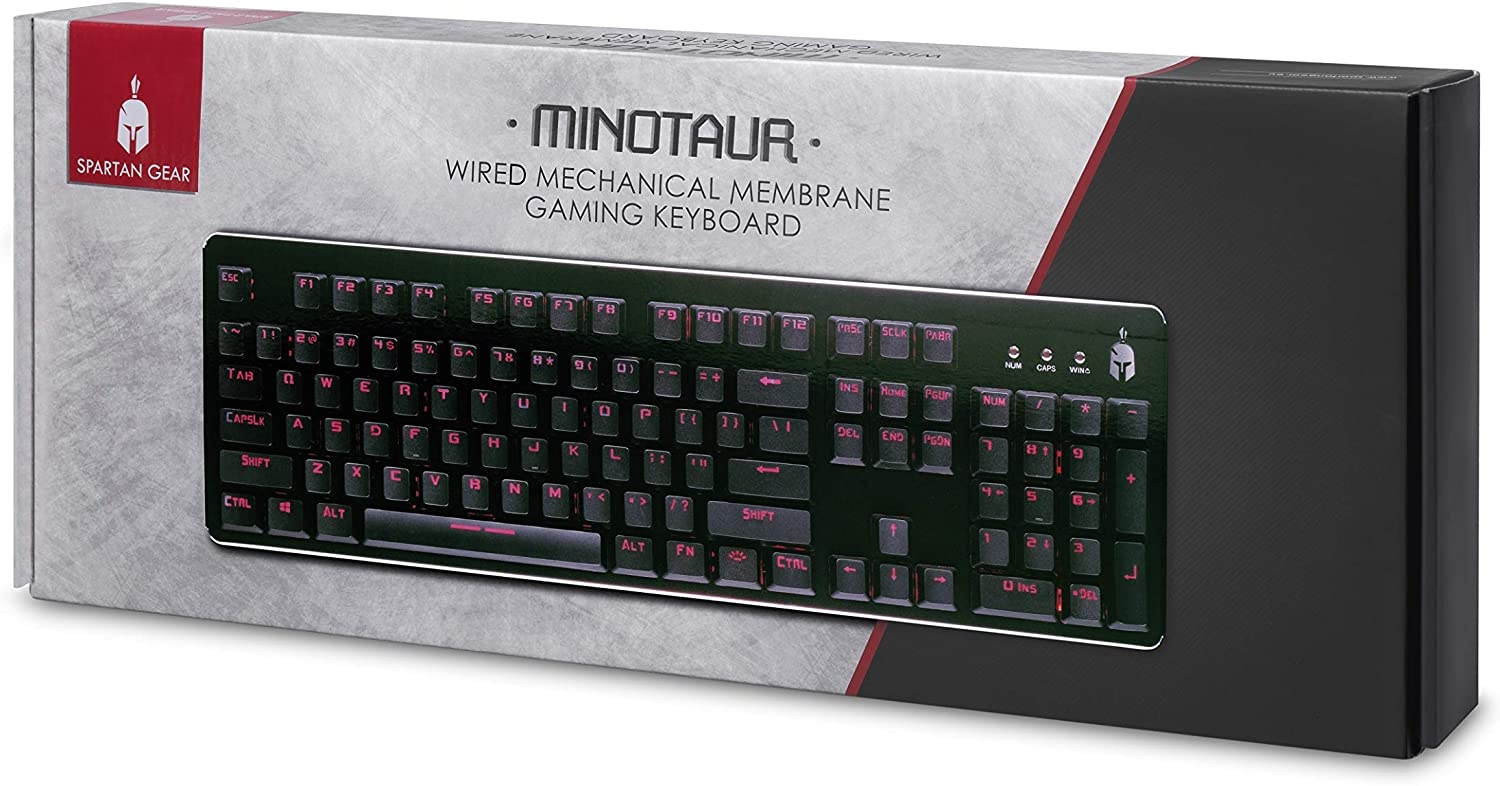 Spartan Gear – Minotaur Kabelgebundene Mechanische Membran-Gaming-Tastatur
