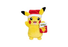 Pokémon Pikachu mit Weihnachtsmütze Plüschfigur (20 cm)