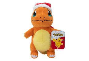 Pokémon Glumanda mit Weihnachtsmütze Plüschfigur (20 cm)