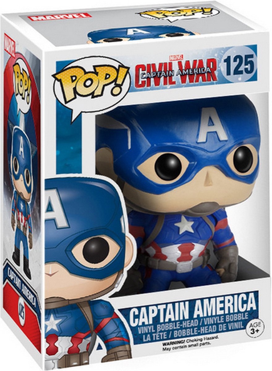 Pop Marvel: Captain America: Civil War - Captain America Funko Pop #125