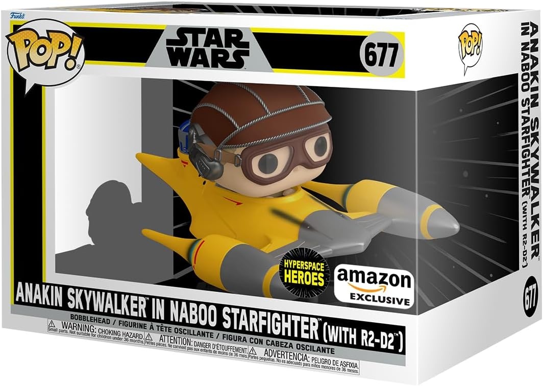 Pop Rides: Star Wars - Anakin Skywalker in Naboo Starfighter (With R2D2) Funko Pop #677