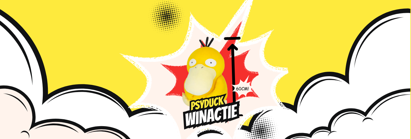 Winactie: Psyduck Pluche Knuffel (60 cm)