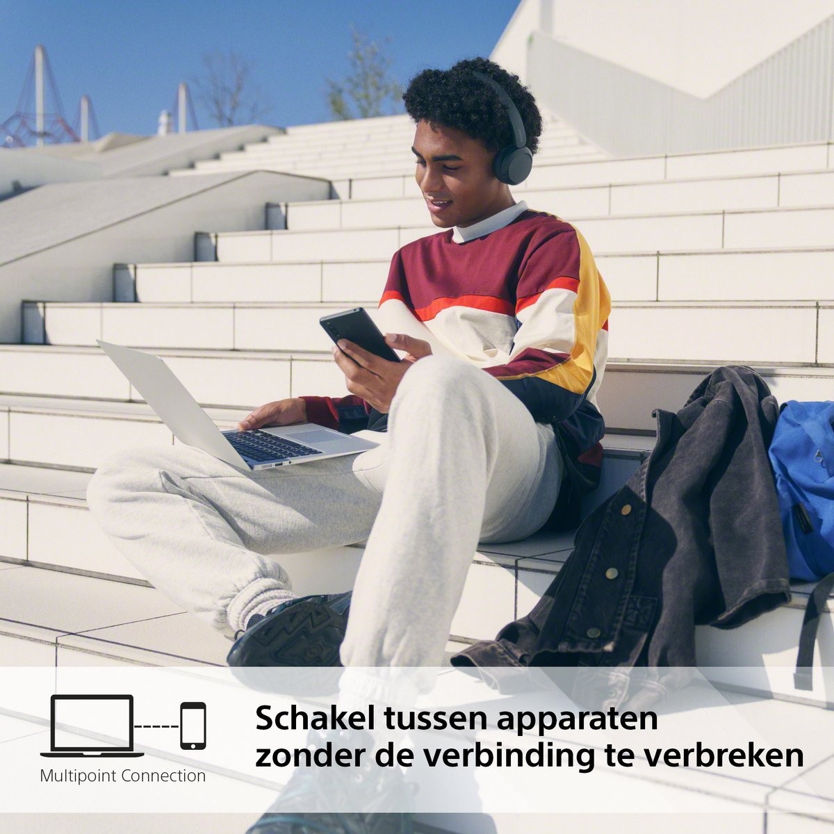 Sony WH-CH520 - Draadloos On-Ear Koptelefoon - Zwart