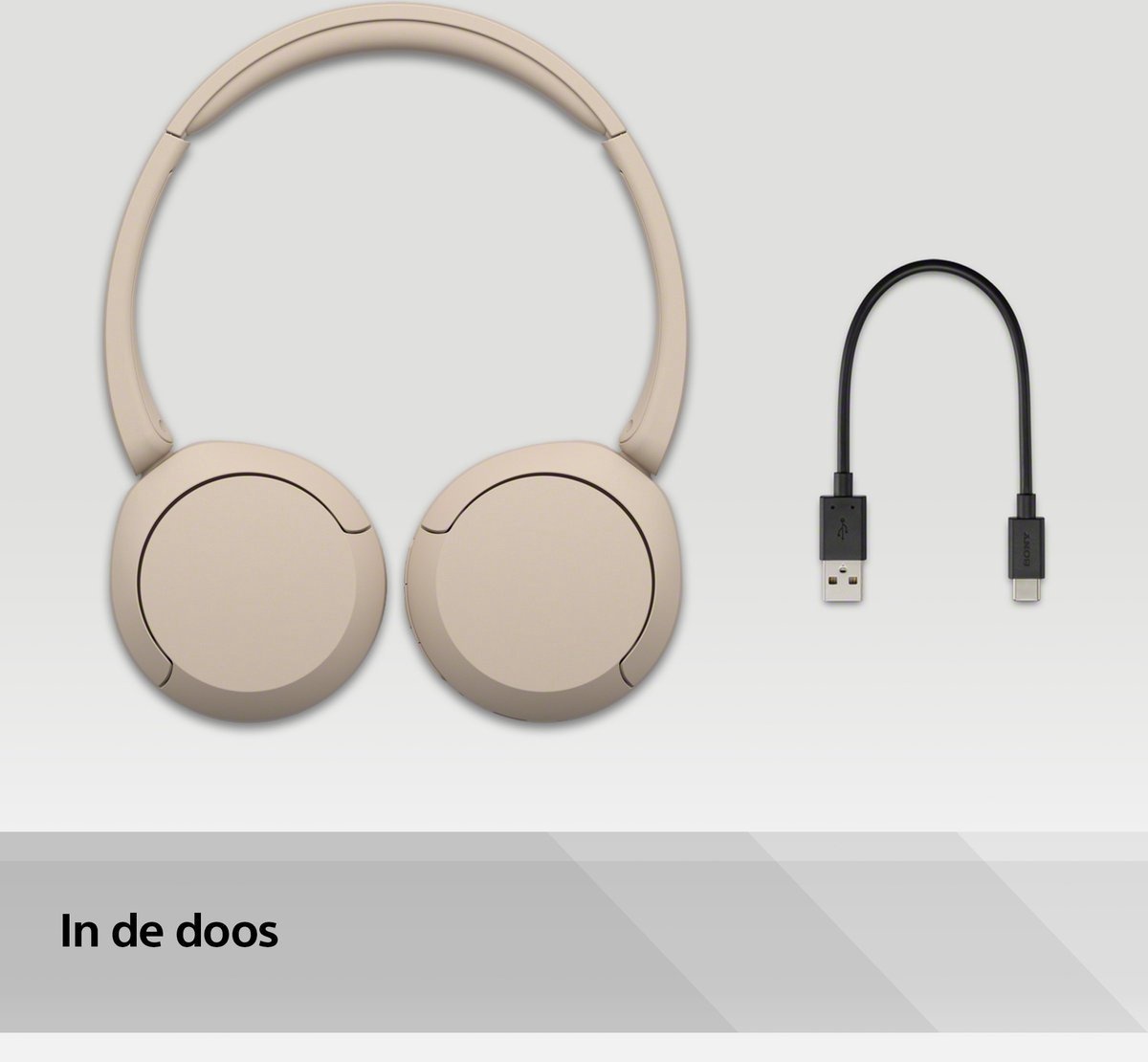 Sony WH-CH520 - Draadloos On-Ear Koptelefoon - Beige