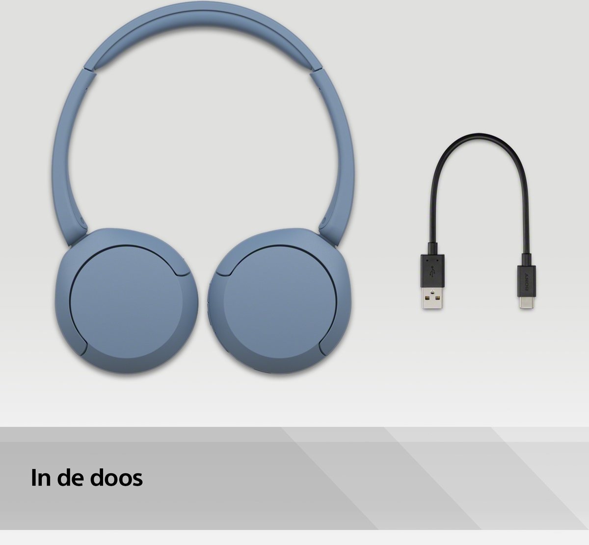Sony WH-CH520 - Draadloos On-Ear Koptelefoon - Blauw