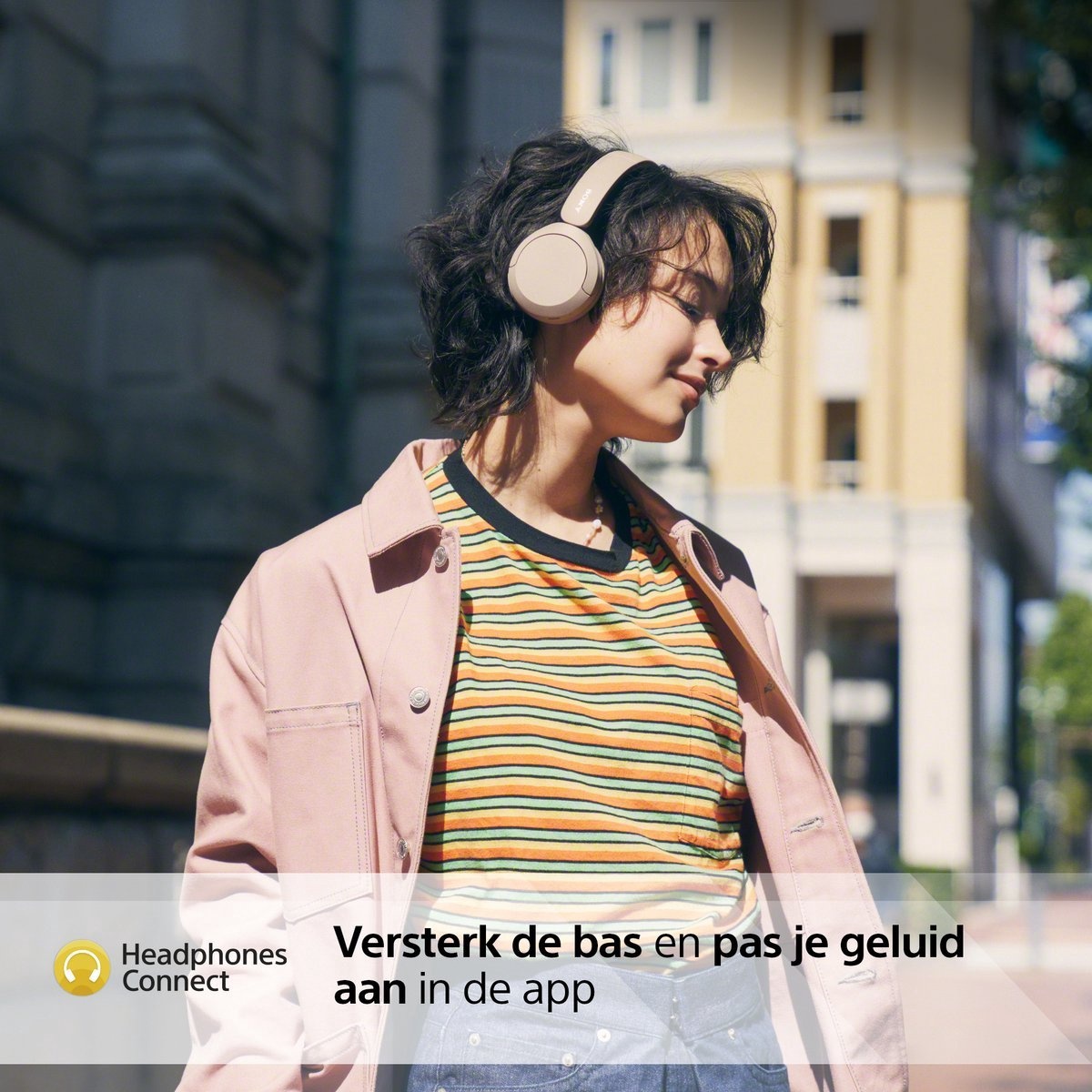 Sony WH-CH520 - Draadloos On-Ear Koptelefoon - Beige