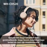 Sony WH-CH520 – Kabellose On-Ear-Kopfhörer – Rosa