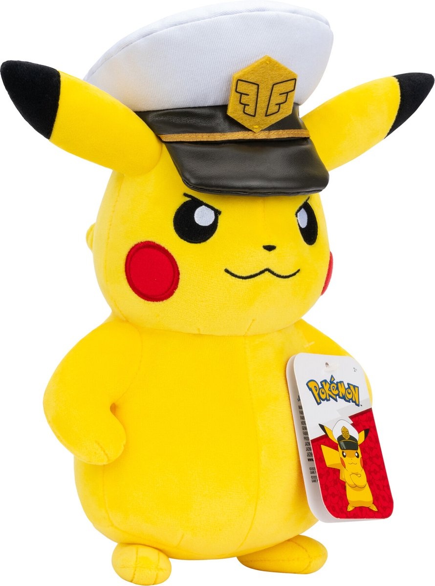 Pokémon Captain Pikachu Pluche Knuffel (20 cm)