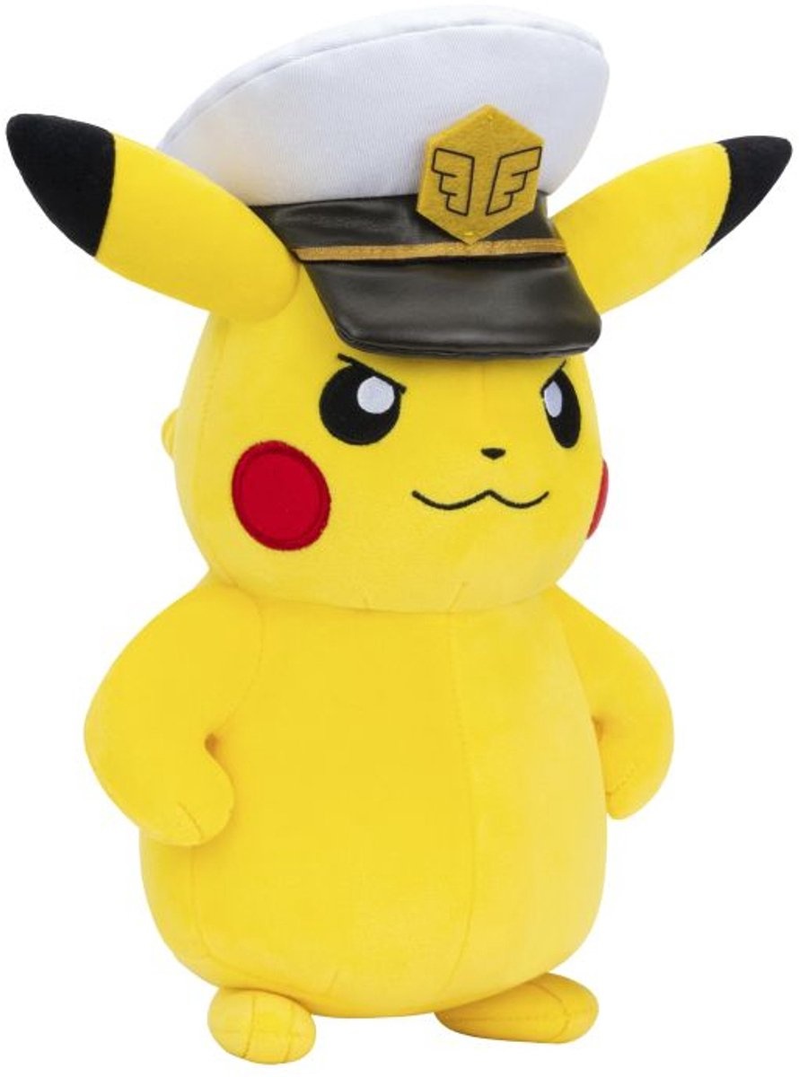 Pokémon Captain Pikachu Pluche Knuffel (20 cm)