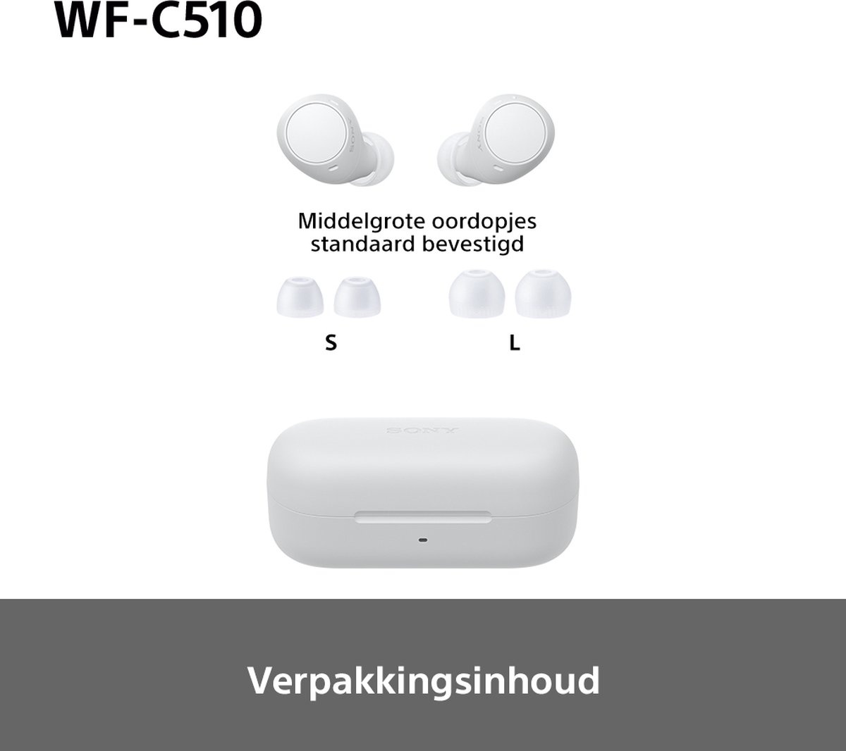 Sony WF-C510 – Draadloze oordopjes (Wit)