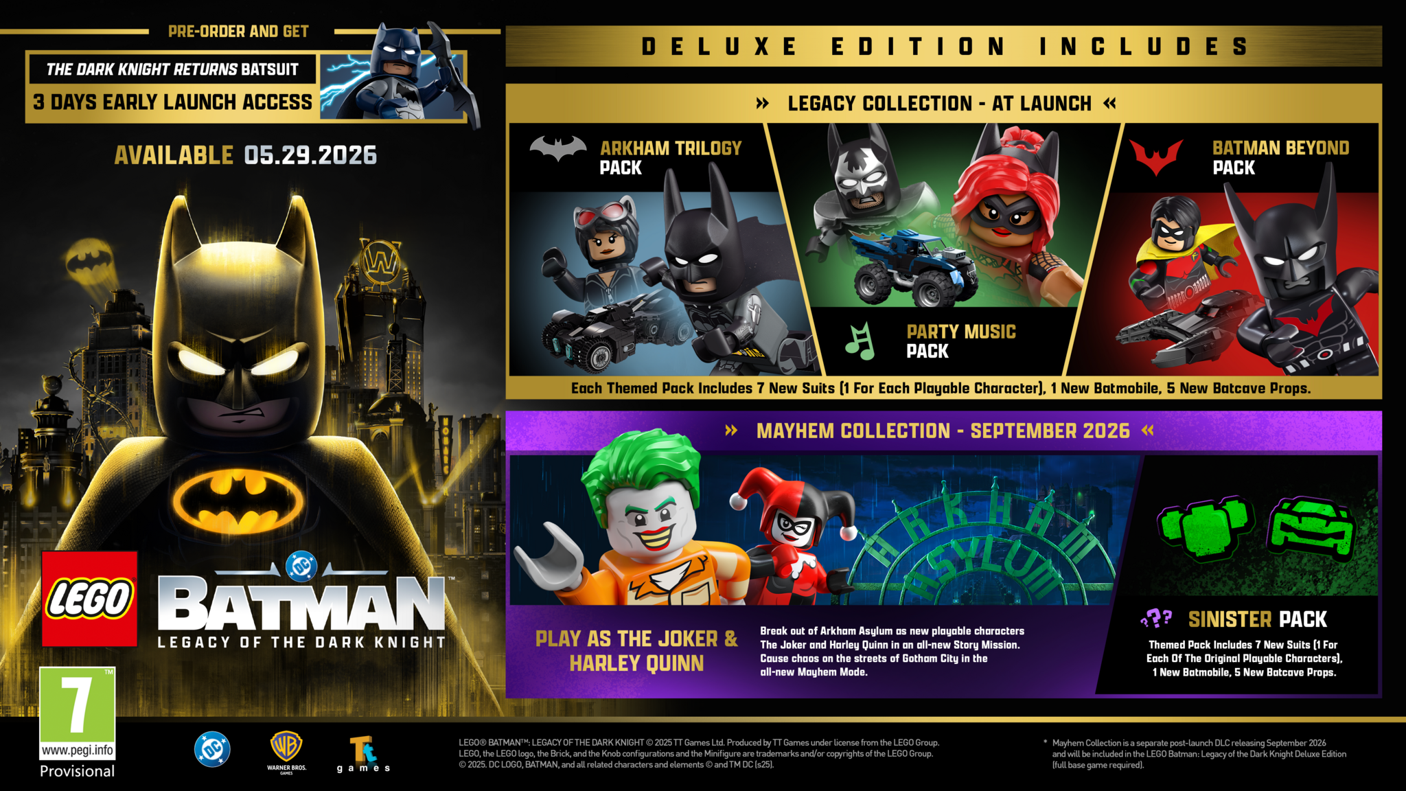 LEGO Batman Legacy of the Dark Knight - Deluxe Edition + Pre-Order Bonus - Xbox Series X