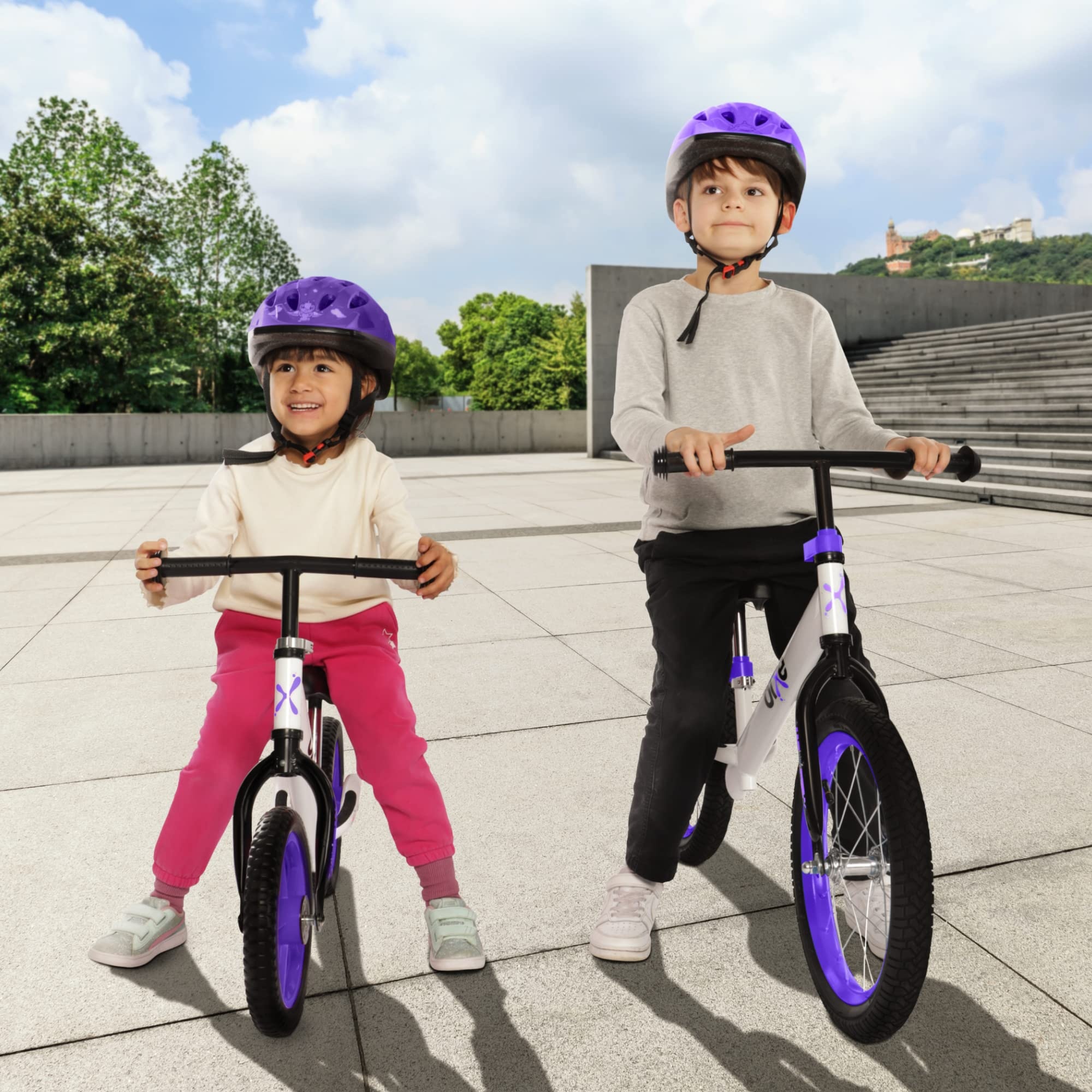 Bixe - Pro Balance Aluminium Bike (5 tot 9 Jaar Oud) - Violet - 16 inch
