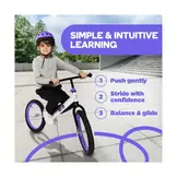 Bixe - Pro Balance Aluminium Bike (5 to 9 Years Old) - Violet - 16 inch