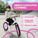Bixe - Pro Balance Aluminium Bike (5 tot 9 Jaar Oud) - Pink - 16 inch