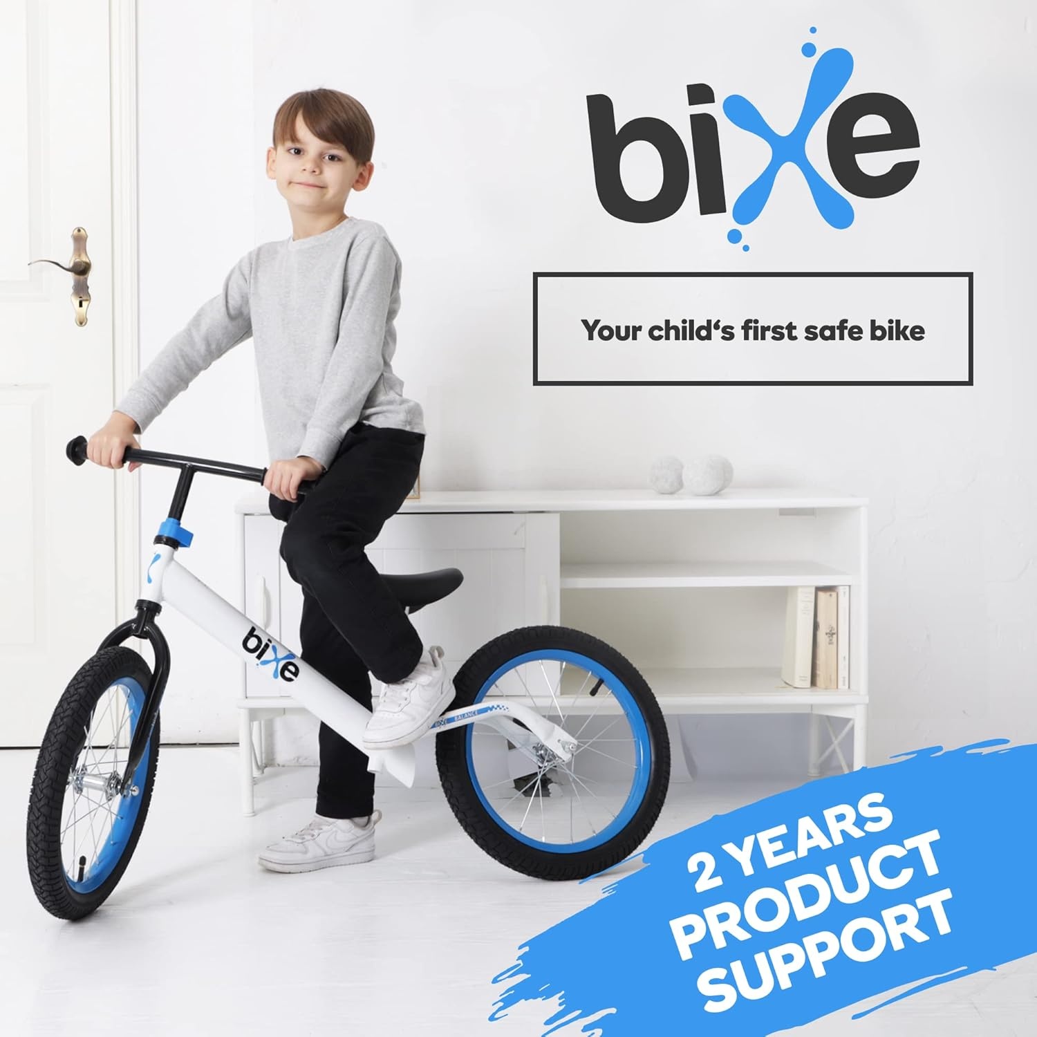 Bixe - Pro Balance Aluminium Bike (5 tot 9 Jaar Oud) - Blauw - 16 inch