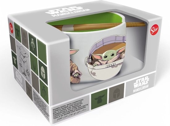 Grogu - Dolomite Ramen Bowl with Chopsticks (470ml)