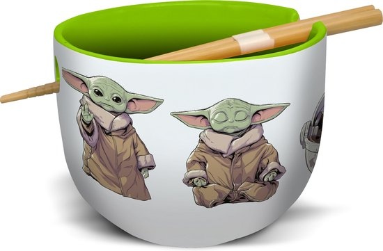 Grogu - Dolomite Ramen Bowl with Chopsticks (470ml)