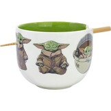 Grogu - Dolomite Ramen Bowl with Chopsticks (470ml)