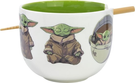 Grogu - Dolomite Ramen Bowl with Chopsticks (470ml)