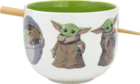 Grogu - Dolomite Ramen Bowl with Chopsticks (470ml)