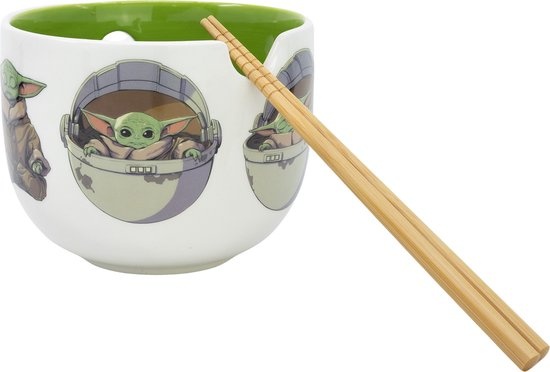 Grogu - Dolomite Ramen Bowl with Chopsticks (470ml)