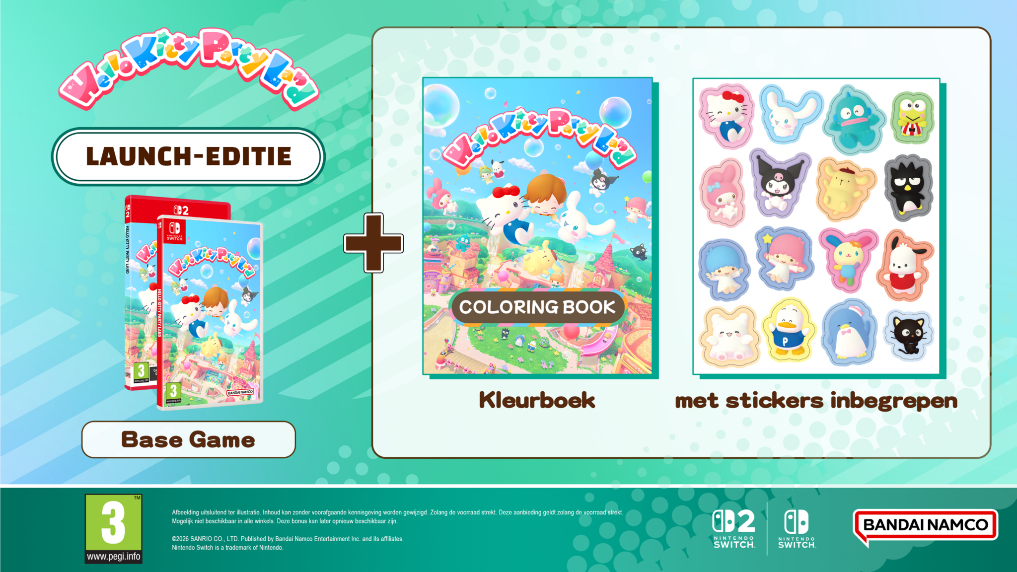Hello Kitty Party Land - Day one Edition - Launch Edition - Nintendo Switch