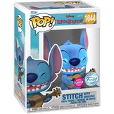 Pop Disney: Lilo & Stitch - Stitch w/Ukulele (XL) (Special Edition) (Flocked) Funko Pop #1044