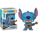 Pop Disney: Lilo & Stitch - Stitch w/Ukulele (XL) (Special Edition) (Flocked) Funko Pop #1044