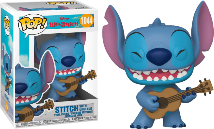 Pop Disney: Lilo & Stitch - Stitch w/Ukulele (XL) (Special Edition) (Flocked) Funko Pop #1044
